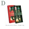 Christmas Table Decor 4-Piece Stainless Steel Cutlery Set with Spoon and Fork, Elk and Xmas Tree Design, Holiday Home Decoration and New Year Navidad