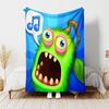 1 Stück Decke My Singing Monsters Aufdruck, Leichte Decke für Sofa, Bett - Weich & Warm, Geschenk für alle Jahreszeiten wie Weihnachten, Halloween