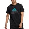 Adidas T Shirts Men's Black Crew Neck Moderate Straight Fit HE9912