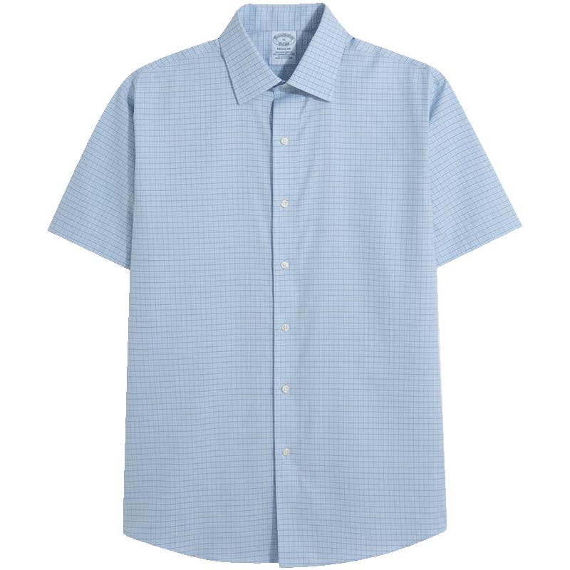 Мужская рубашка с коротким рукавом оксфорд из супимы BrooksBrothers L