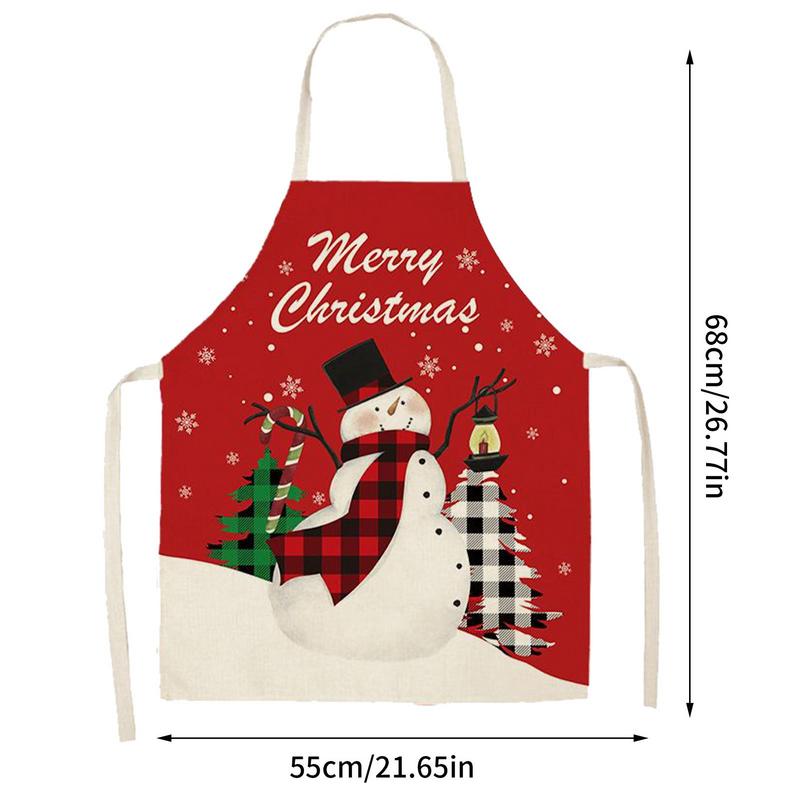 Nieuwjaar 2026 Linnen Kerstkabouters Schort Kerstdecoraties Voor Thuis Kerst Keukenaccessoires Natal Navidad 2026 Noel Decor