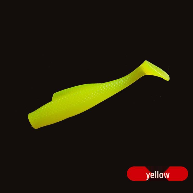 Schwimmender T-förmiger Weichköder: Schwarzer Bionic-Köder für Barsch, Mandarinfisch und Wurzelfisch