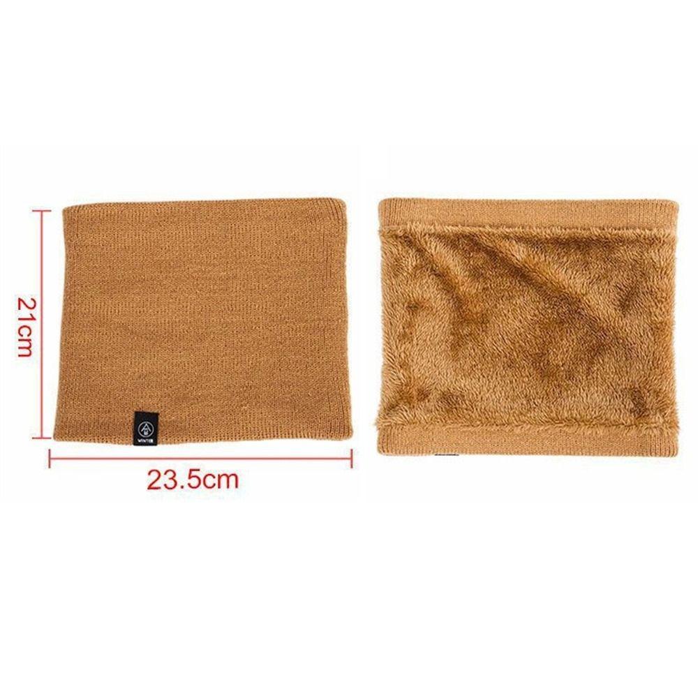 Cold-proof Collar Neck Warmer Soft Knitted Neck Scarves Skating Running Hiking Scarves  Winter