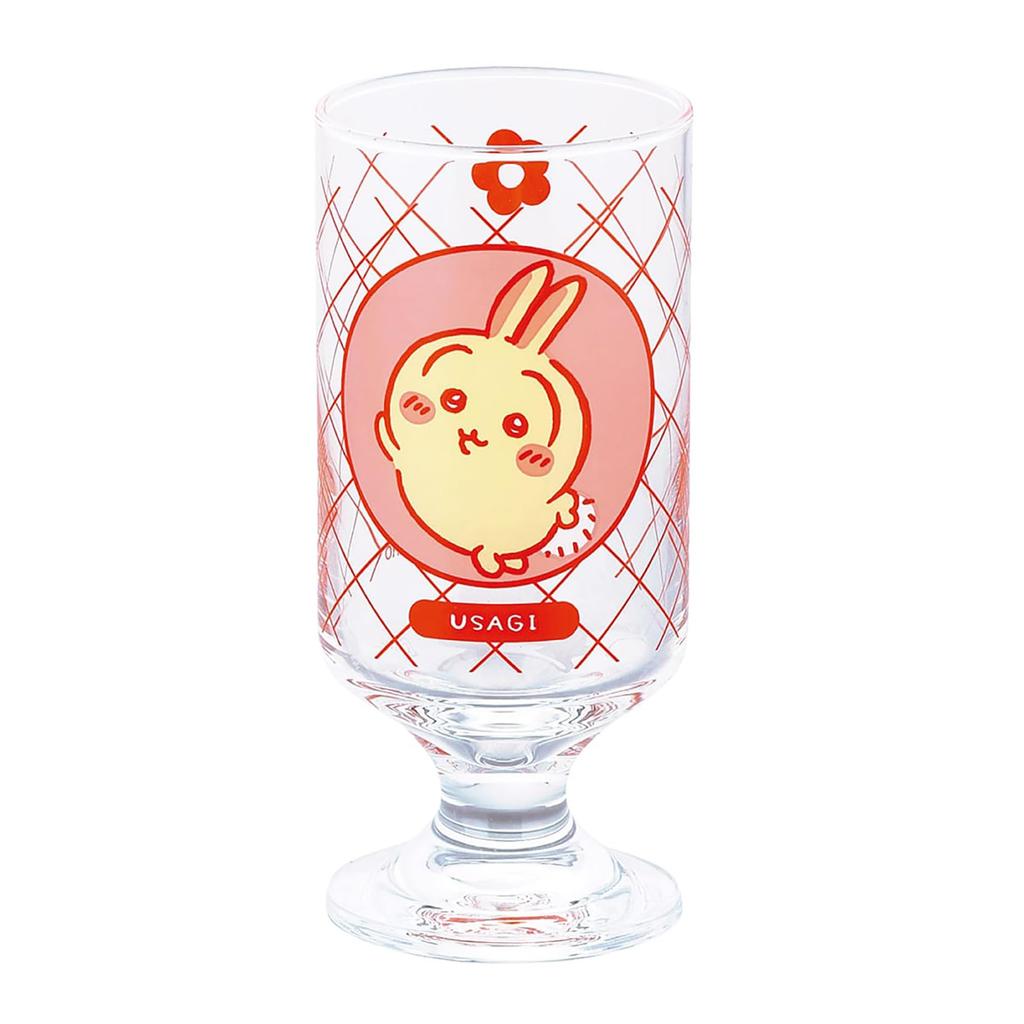Chiikawa Official Licensed Glass Tumbler, Approx. 280ml, with Stand, Soda Glass, Sparkling (Rabbit) CKW43-813