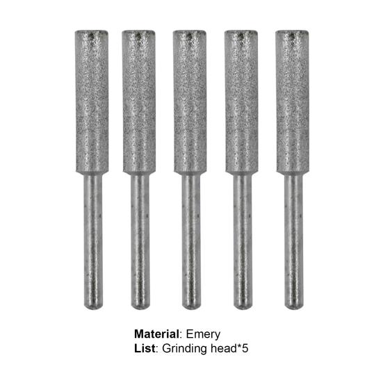 5Pcs 4/4.8/5.5mm Durable Wear-Resistant Exquisite Craftsmanship Burr Grinding Stone Files Emery Abrasive Chainsaw Burr Sharpeners Stones for Metal