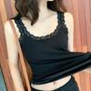 Women's Lace Trim Tunic Tank Top Spaghetti Strap Sleeveless Cami Top Summer Crew Neck Camisoles Undershirts