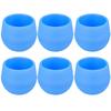 6PCS/Set Round Plastic Plant Pots Multicolor Mini Succulent Pot Flower Planters Desktop Ornament Suitable for Indoor Outdoor ZYF