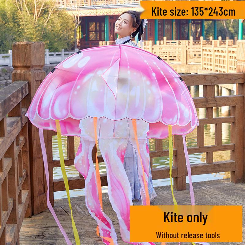 2026 New Cartoon Jellyfish Kite for Beginners – Easy to Fly Outdoors for Kids and Adults