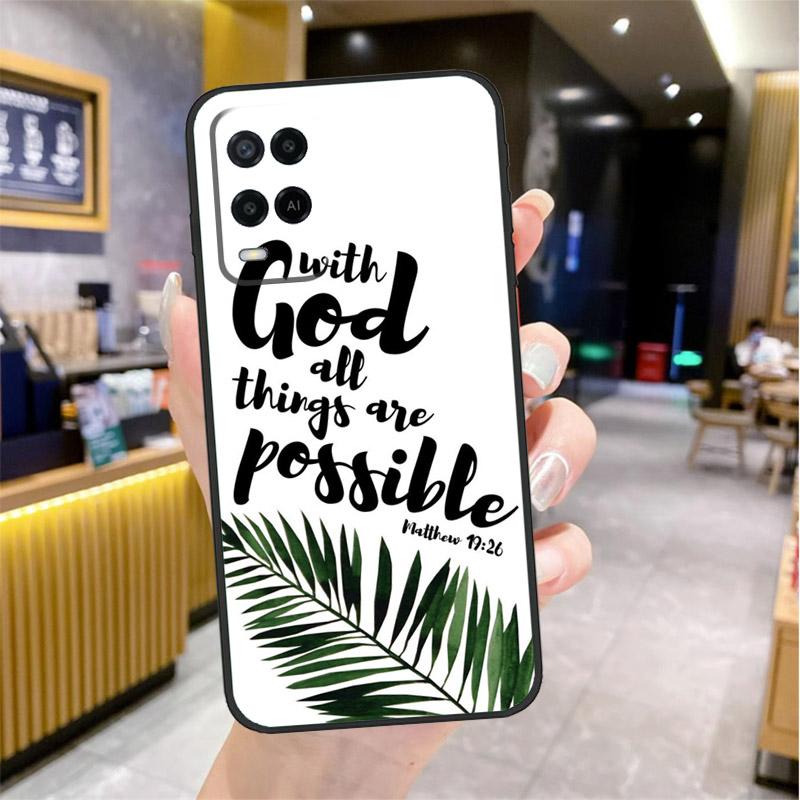Bible Qutoes Verse Belief God Jesus Case For Oppo A80 A40 A60 A18 A38 A58 A78 A98 A96 A76 A16 A94 A74 A54 A15 A17 A57 A77 A5 Pro
