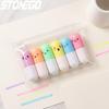 Cute Pill Shape Mini Highlighter Marker Drawing Colorful Pen School Office Student Stationery 6Pcs Set