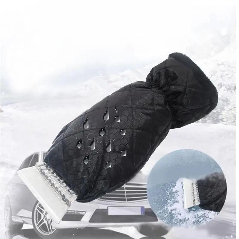 Ice Scraper Mitt Windshield Snow Scraper Gloves Waterproof Snow Remover Shovel