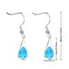 Hawaiian Ocean-Style Opal Teardrop Earrings
