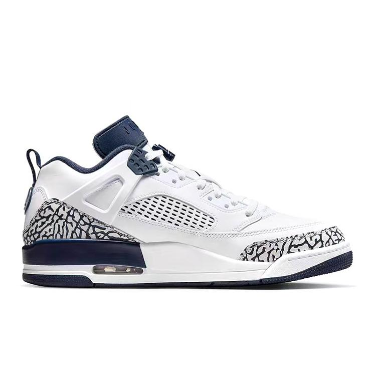 Jordan Spizike Cushioning Slip Resistant Low top Vintage Basketball Shoes Men's White Blue FQ1759-104(Team366-)
