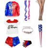 Girls Harley Squad Monster Shirt Quinn Costume Printed Jacket Shirt Pants Gloves Suicide Quinn Cosplay Halloween Costume