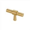 Satin Brass Drawer Pulls T Shape Furniture Handles Modern Pull Handles  Kitchen Cabinet Wardrobe