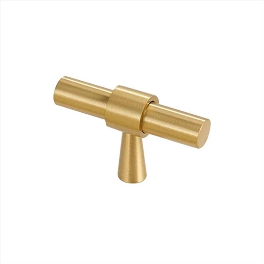 Satin Brass Drawer Pulls T Shape Furniture Handles Modern Pull Handles Kitchen Cabinet Wardrobe
