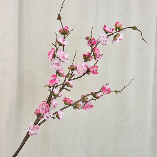 Artificial Cherry Blossom Branches 34.6 Inch Faux Plum Blossom Realistic Flower Arrangement for DIY Home Wedding Party Decor