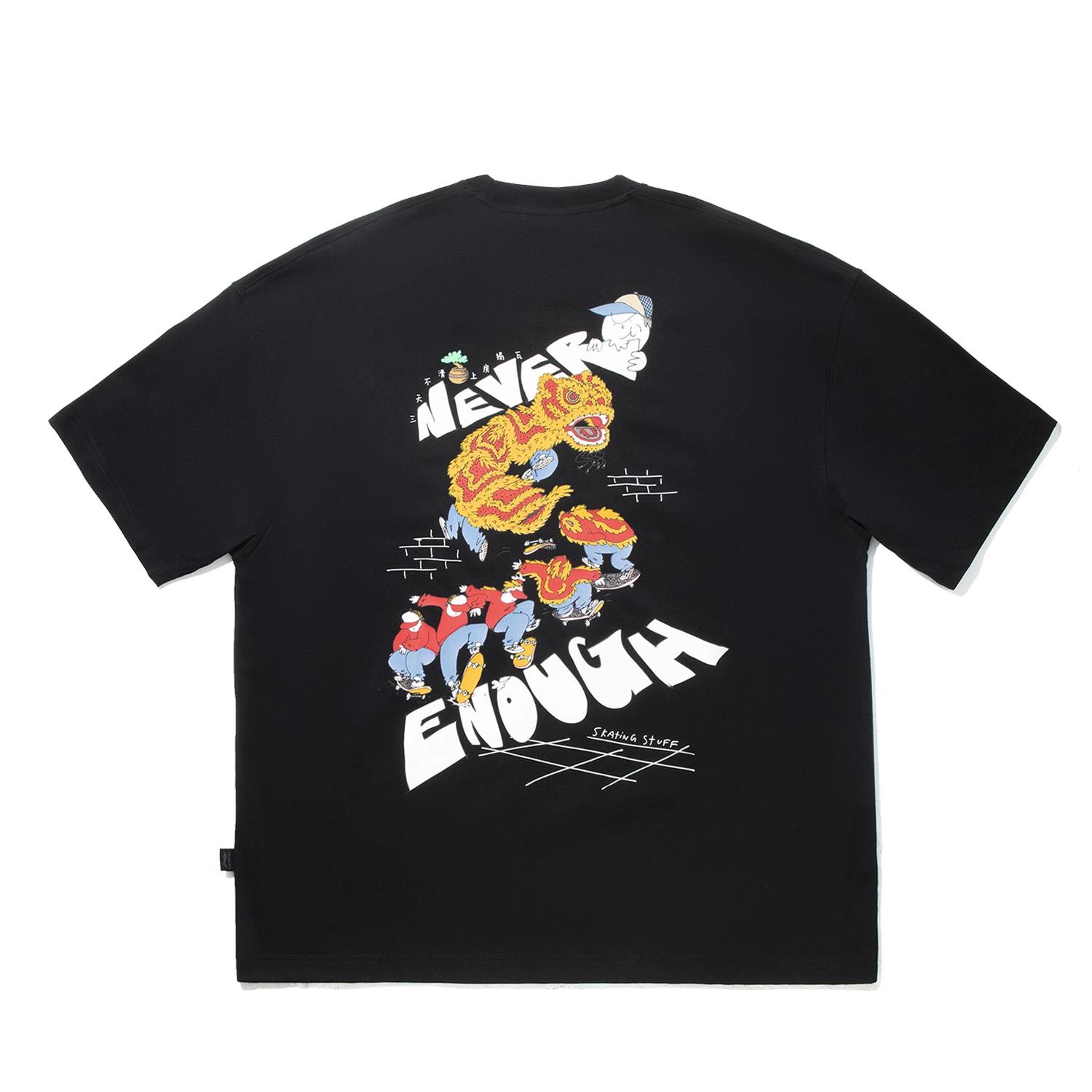 

Li Ning X Коллаборация с художником Генри Джонсом Дышащая Повседневная Футболка с круглым вырезом и коротким рукавом с принтом Унисекс Футболка AHSV425-3 S