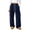 Women's Sporty Casual Wide Leg Pants, Loose Fit Street Comfortable Trousers
