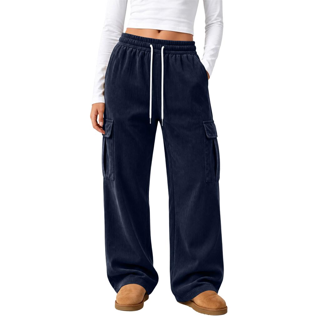 Women's Sporty Casual Wide Leg Pants, Loose Fit Street Comfortable Trousers