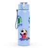 1PC Two Character Birthday Cartoon Pair 750ml Color Plastic Water Bottle Leakproof Flip Straw Lid For Sports Office Home Use