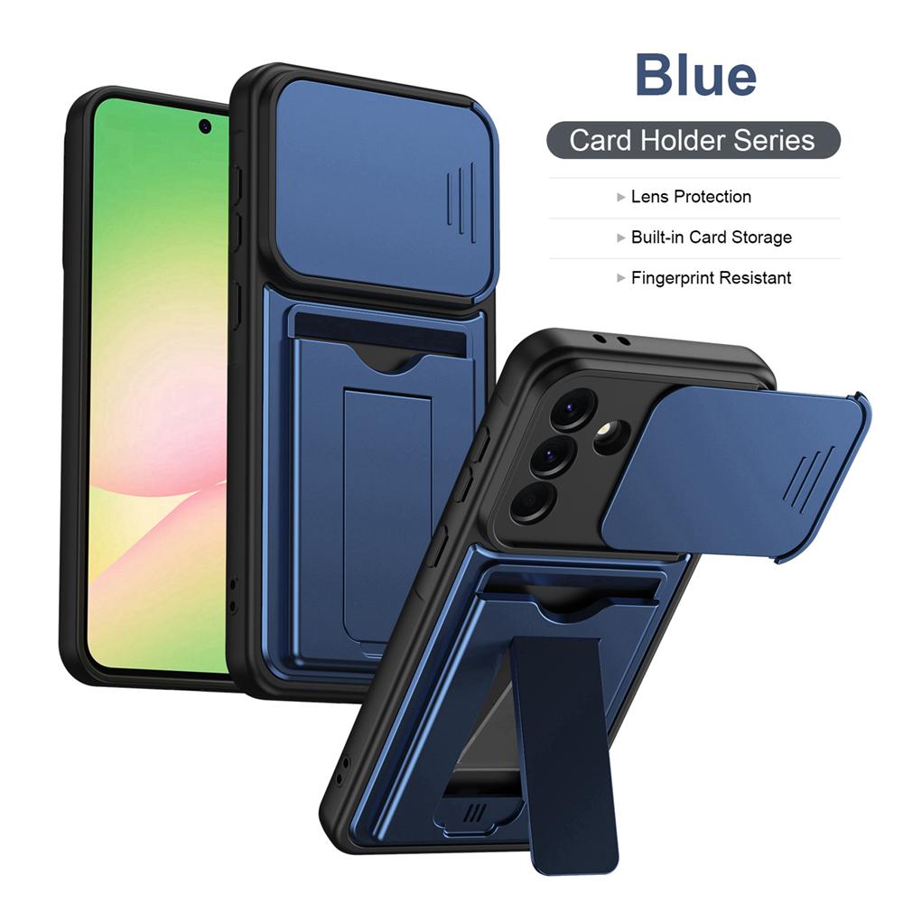 KEYSION Porte-cartes Sac Étui pour Téléphone pour Samsung Galaxy A57 5G A37 A27 A17 5G Protection Coulissante pour Appareil Photo Support Coque antichoc