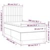3141891 vidaXL Lit à sommier tapissier et matelas Noir 80x200 cm Tissu