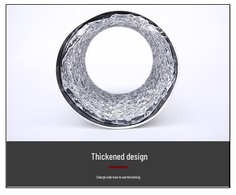 Thickened Three-Layer PVC/Aluminum Foil Flexible Hose for 150/170/160/180 Range Hood Vent Connection
