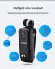Jialan F920 Retractable Bluetooth Earphone, Wireless Fast-Charge, Clip-On Design for Business and Gaming