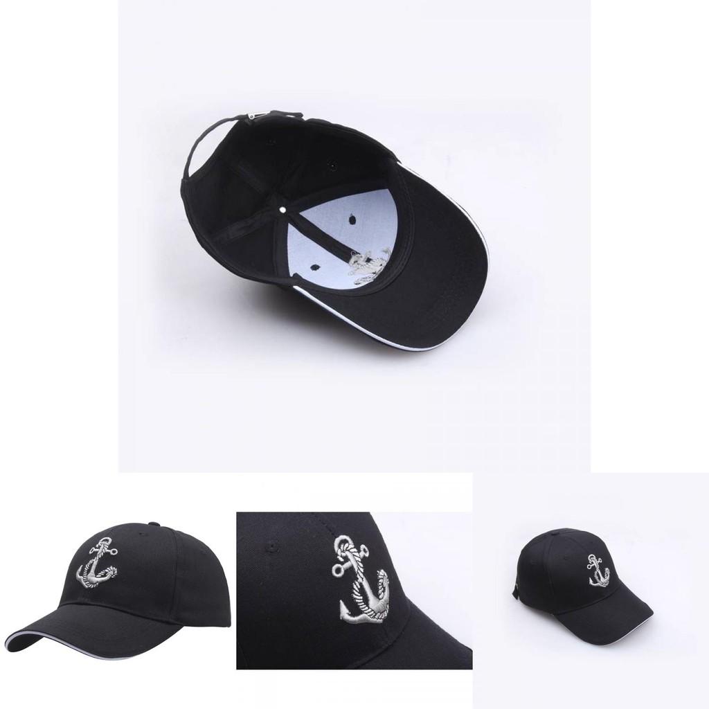 Stylish Men Women Baseball Hat With Embroidered Sailor Anchor For Outdoor Activities