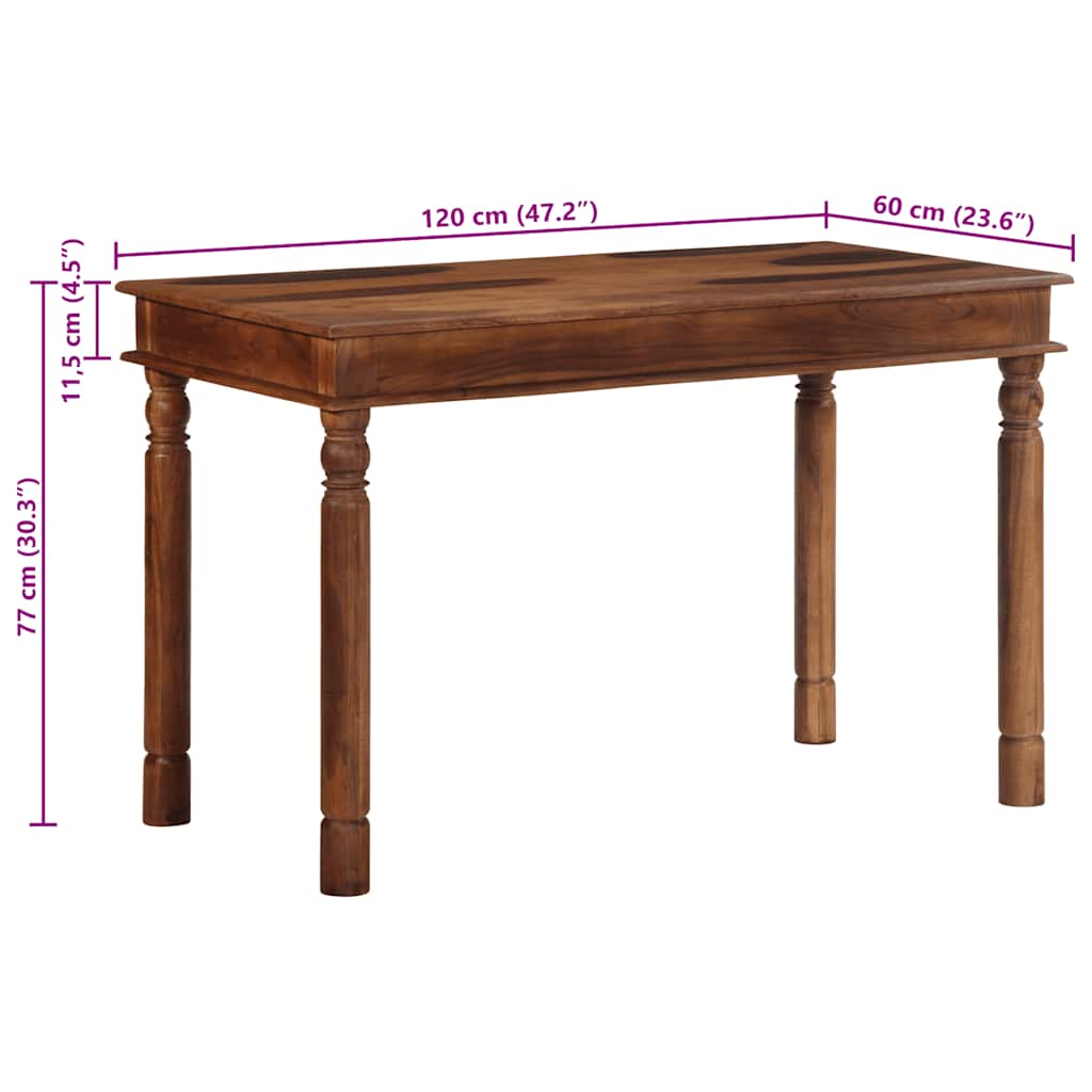 Dining Table 120 * 60 * 77 Cm Solid Acacia Wood