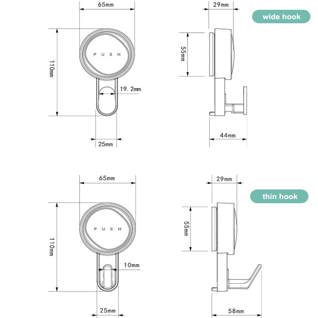 Suction Hooks Powerful Suction Cup Hooks Vacuum Suction Holder Heavy Duty Shower Glass Window Hanger Waterproof Suction Hanger