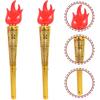 Glowing Torch Prop - 2PCS Plastic Fake Torch Luminous Torches for Games Sports Competition Cosplay Themed Party Kid Tool