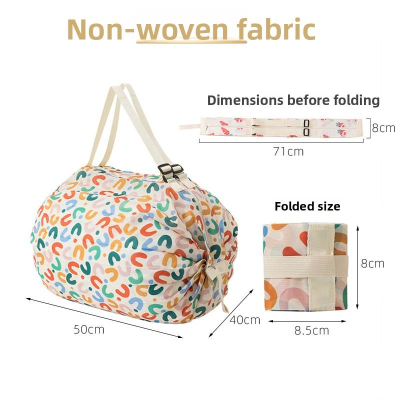 

Foldable Shopping Bag - Travel Single-shoulder Portable Thick Version - Grocery Bag - Supermarket Bag - Large Capacity Handbag The letter C