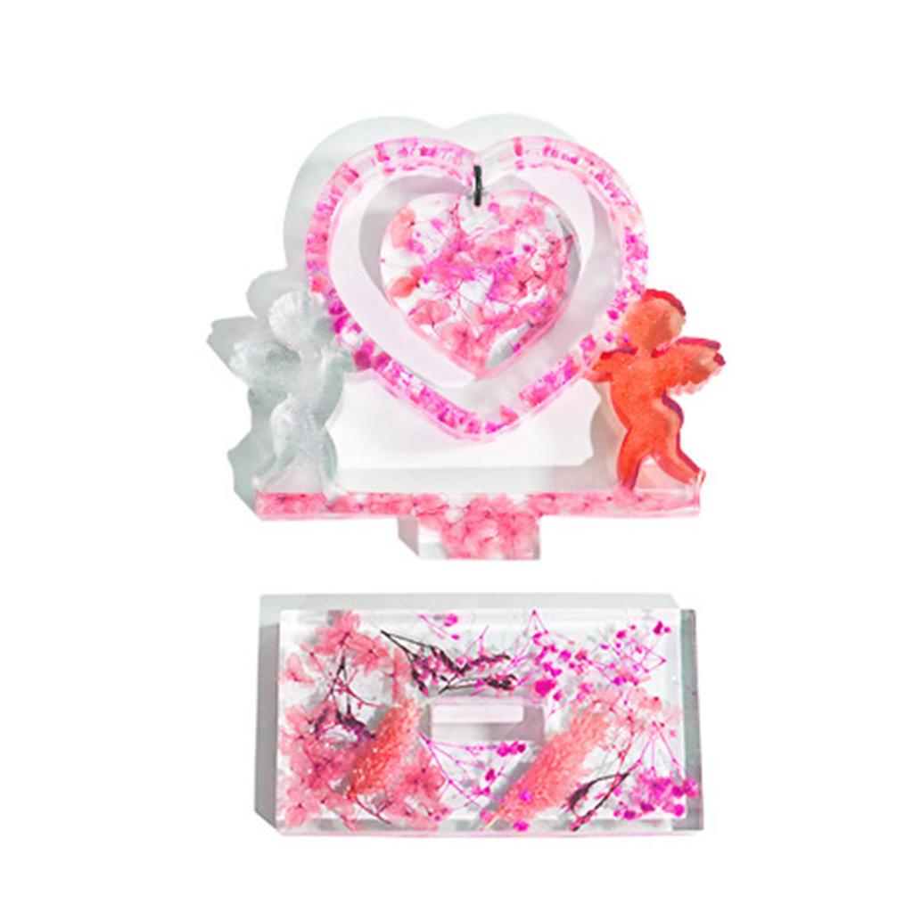 Capture Memories Cupids Heart Photo Frame Silicone Mold DIY Craft Epoxy Resin Casting Molds Home Office Ornaments