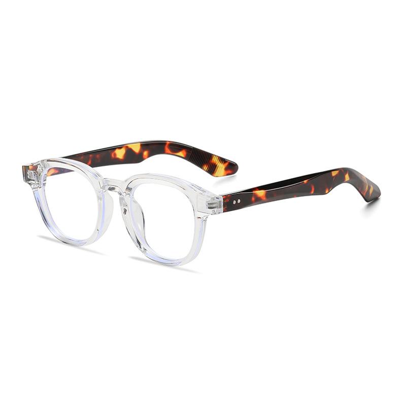 Retro Rivets Polarized Men Round Sunglasses Fashion Black Blue Trending Shades UV400 Women Clear Frame