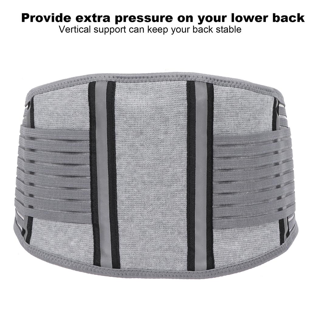 Lower Back Brace Lumbar Support Belt with Reflective Straps for Running Climbing