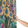 Shower Curtain Shower Curtain Liner Bathroom Curtains with 12 Hooks Peacock Flowers Shower Curtains Waterproof Liner