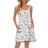 Women's Summer Casual Straps Sundress With Pockets Short Beach Vacation Tank Dresses