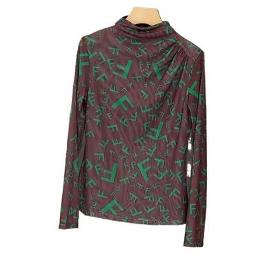 Half Turtleneck Base Top for Women for Autumn Thin Long-sleeved T-shirt Stylishable Top Slim Temperament Mesh Top