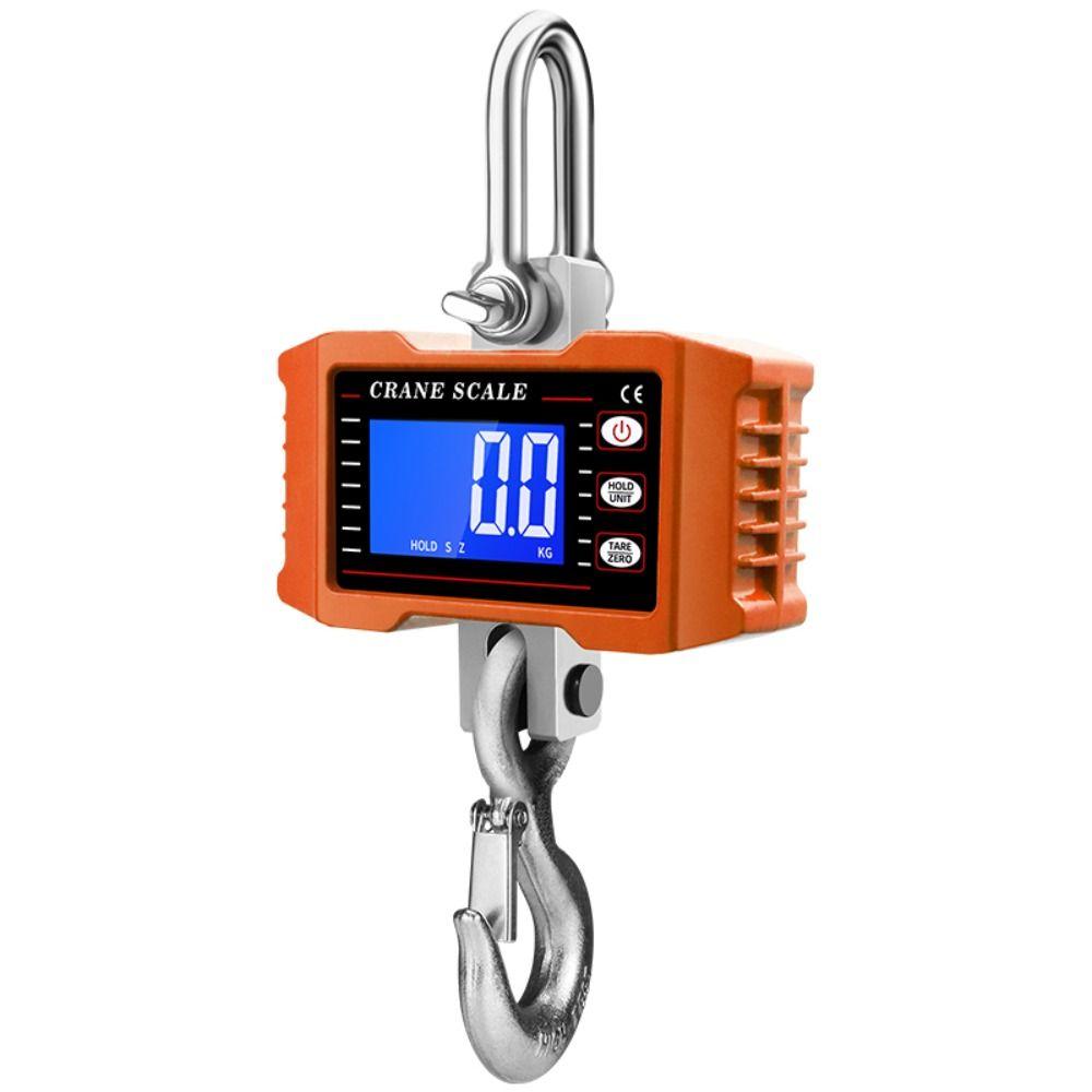 Aluminum Construction Heavy Duty Crane Scale 1000kg Capacity Digital Weighing Scale  Dock Settings