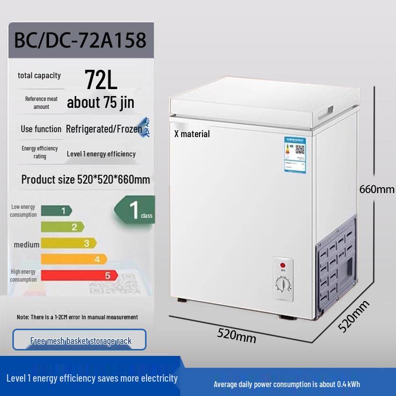 Energy-Efficient Mini Freezer: Compact, Silent, Quick-Freeze, and Ideal for Single-Person Use