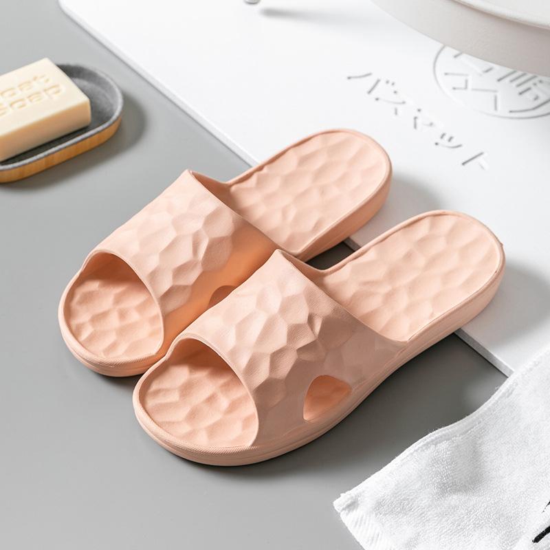 Slippers home summer Japanese style non-slip couple water cube slippers home bathroom bath slippers bacteriostatic slippers