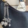 Fashionable Skull Cherrys Pendant Keychain Alloy Crafted Keyring Charm Ornament Unique Accessory for Bags and Bikes