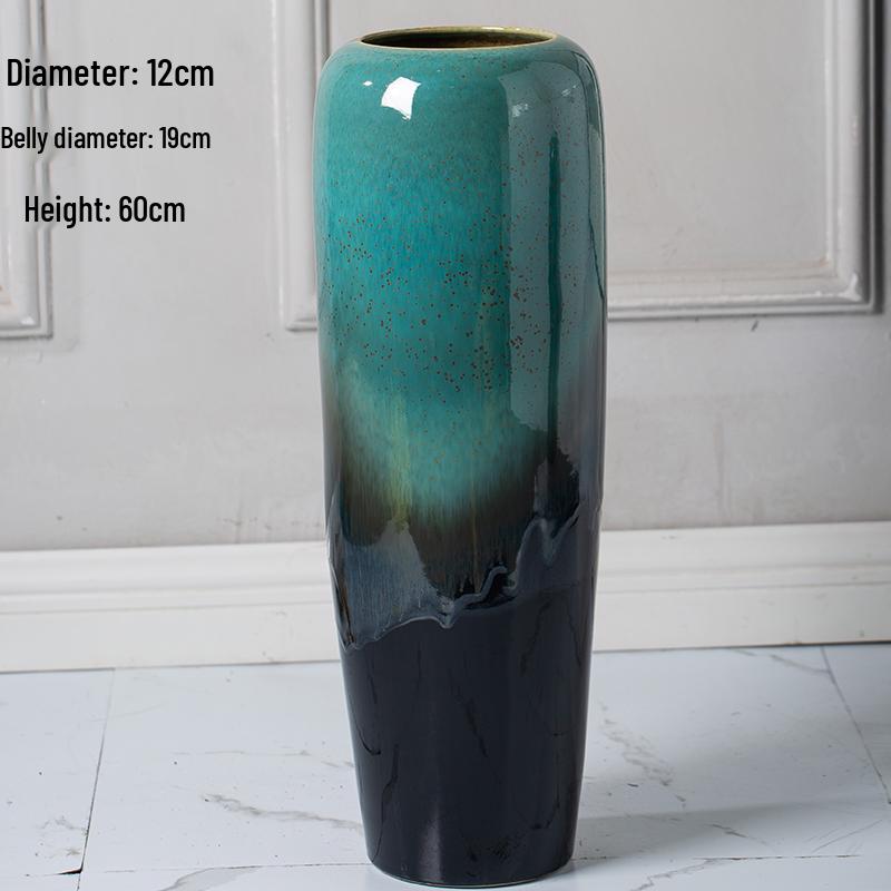 Ceramic Floor Vase for Living Room Dried Flower Arrangement - New Chinese Style Home Decor