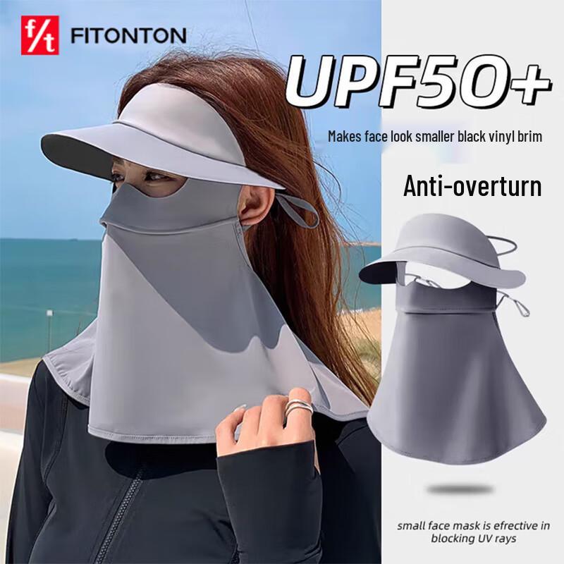 FitonTon Women s Full-Face UV Protection Sun Mask глубокий серый