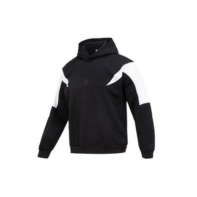 adidas Color Block Hooded Pullover Sweatshirt Men Tops Black IC0218