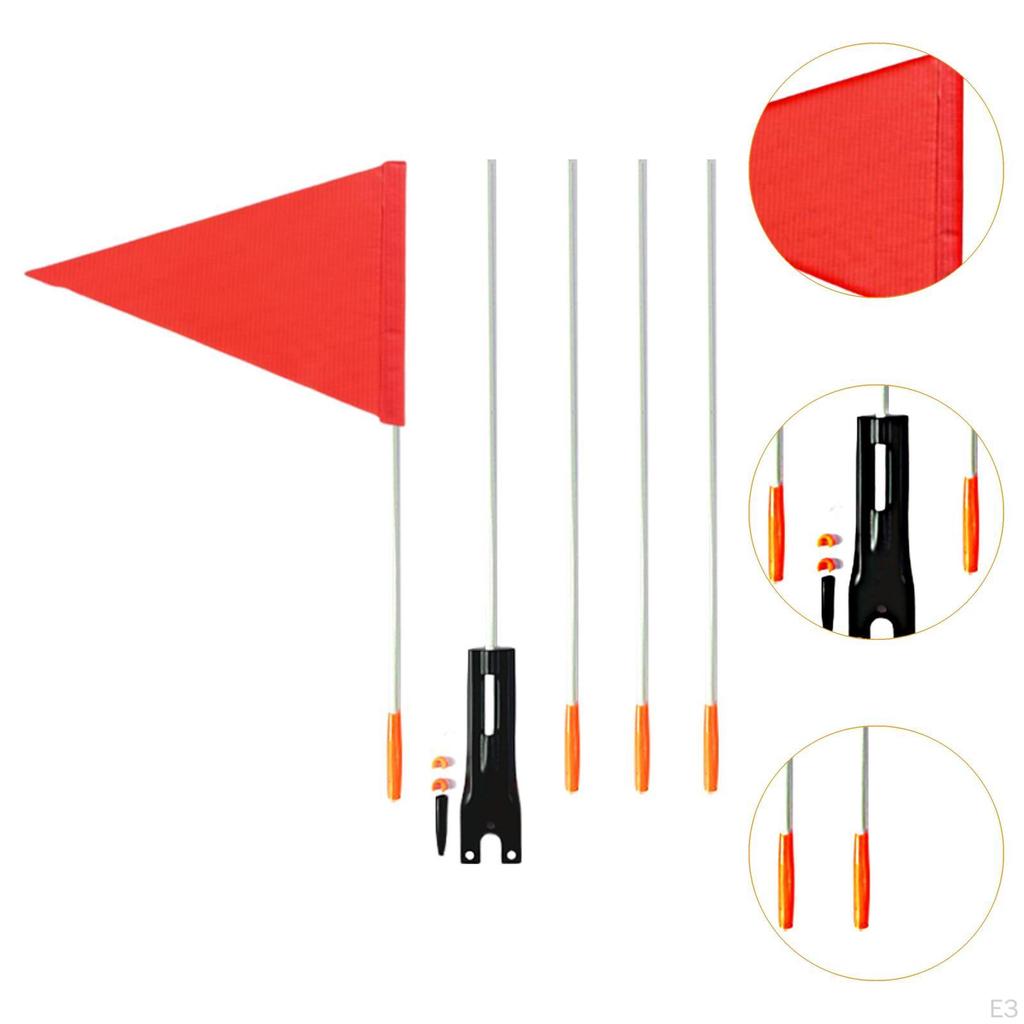 Bicycle Flag with Pole for Kids, Perfect Cycling And Golf Cart Use