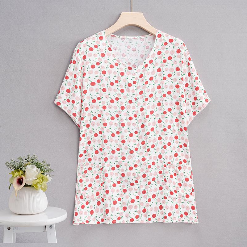 Summer Top Women Cardigan Thin Short Sleeve Plus Size Women's Blouse Summer Loose Vintage Clothes