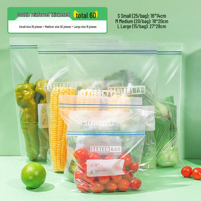 ZISIZ Food-Grade Antibacterial Fresh-Keeping Bags